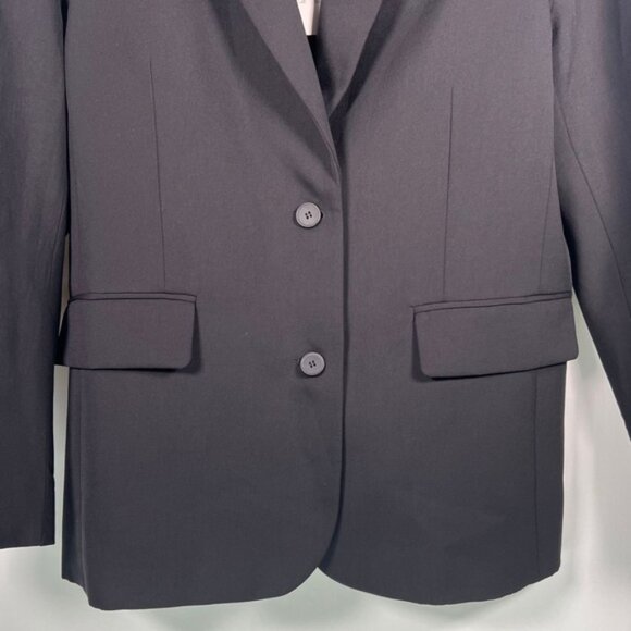 NWT ZARA BASIC Lined 2 Front Button Shoulder Pads Back Slit Blazer 2010/750 Sz M - Picture 11 of 16